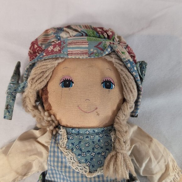 Knickerbocker Holly Hobbie Day 'N Night Eyes Open & Close Blue Dress Vintage Rag - Picture 2 of 11